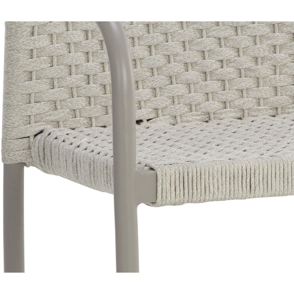 Casella Greige / Cream Outdoor Stackable Dining Armchair, Set Of 2